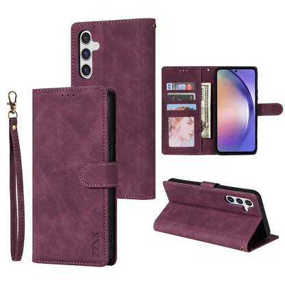 Samsung Galaxy Flip Wallet Case - Leather Card Slot Protective Cover