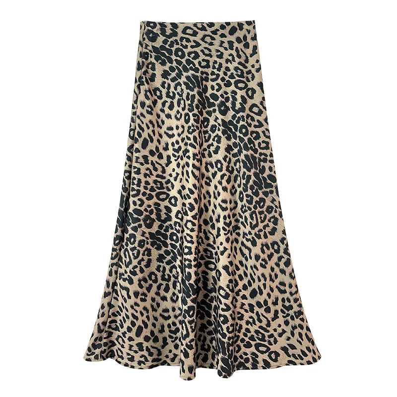 Seoulish Women’s Vintage Polka Dot Satin Mermaid Skirt – High Waist Midi Length Casual Spring Summer Fashion Skirt 2026