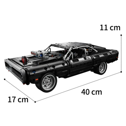 1077PCS Dodge Charger Racing Car Building Blocks – Fast and Furious Model, Assemble Bricks Toy for Kids, Boys & Adults Gifts
