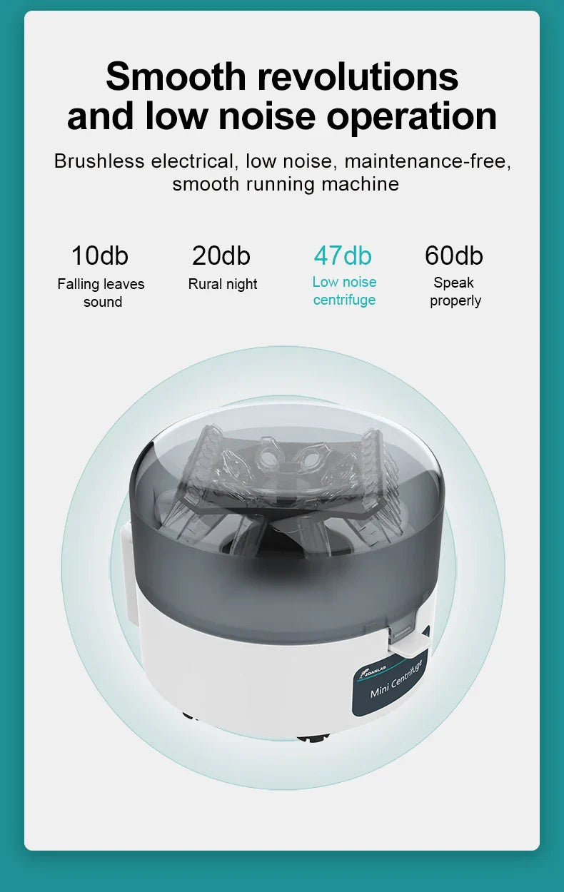 JOANLAB Mini Centrifuge Machine – PCR Plasma Lab Microcentrifuge 4000/7000rpm for 0.2/1.5/2ml Tubes