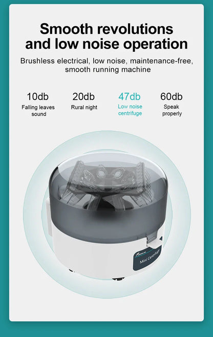 JOANLAB Mini Centrifuge Machine – PCR Plasma Lab Microcentrifuge 4000/7000rpm for 0.2/1.5/2ml Tubes