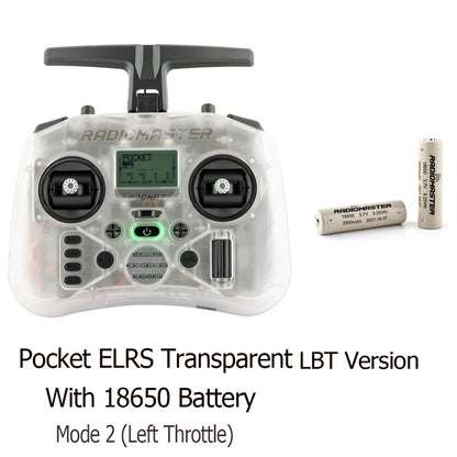 Radiomaster Pocket Hall Gimbal Portable RC Transmitter with Built-in LED Light & Foldable Antenna