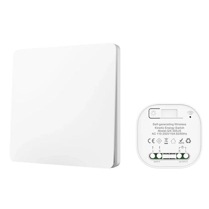 RF433 Frameless Large Panel Self-Powered Wireless Switch – Battery-Free Waterproof Outdoor Kinetic Light Control