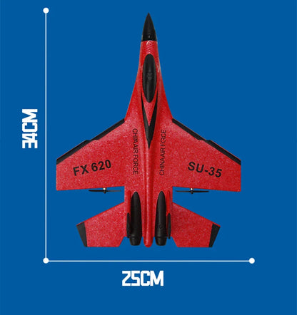 RC SU-35 Foam Fighter Jet – 2.4G Remote Control Glider Airplane Toy for Kids & Boys