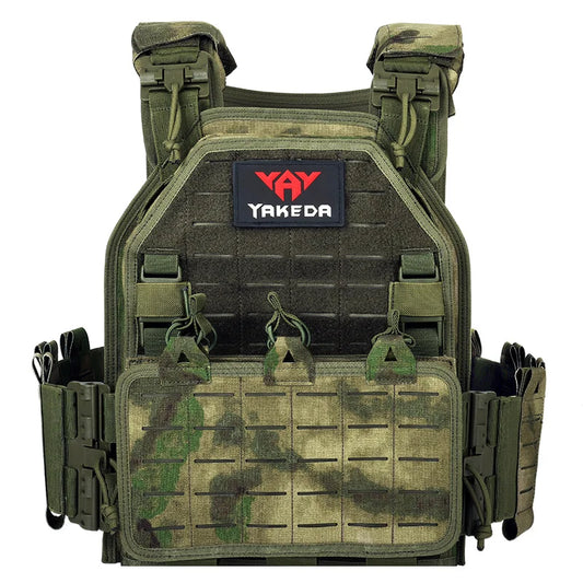 YAKEDA ATFG MOX CAMO Tactical Plate Carrier – Lightweight, Quick Release, 1000D Nylon MOLLE Vest for Combat & Hunting