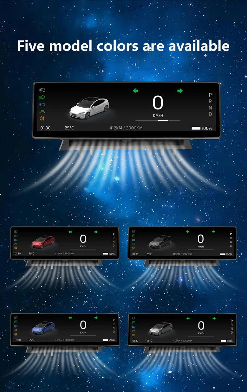 Carbar 8.8" Smart Dashboard Touch Screen – Wireless CarPlay & Android Auto for Tesla Model 3 & Y, Free Air Vent Camera
