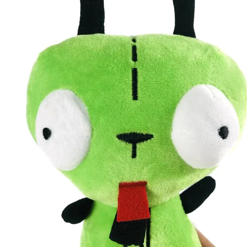 28cm Alien ET 3D Eyes Green Plush Toy – Invader ZIM GIR Dog Soft Stuffed Collectible, Christmas Gift for Children