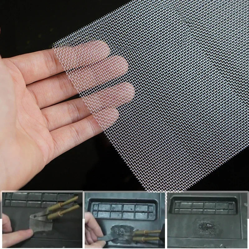 Stainless Steel Car Bumper Repair Mesh - Plastic Crack Welding Net for Body Vents and Auto Repair Tools 1-5PCS