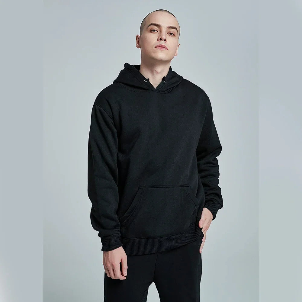 Men’s & Women’s Oversized Hoodies — Casual Fleece Pullover Sweatshirts Warm Spring Autumn Tops Black & Multi-Color