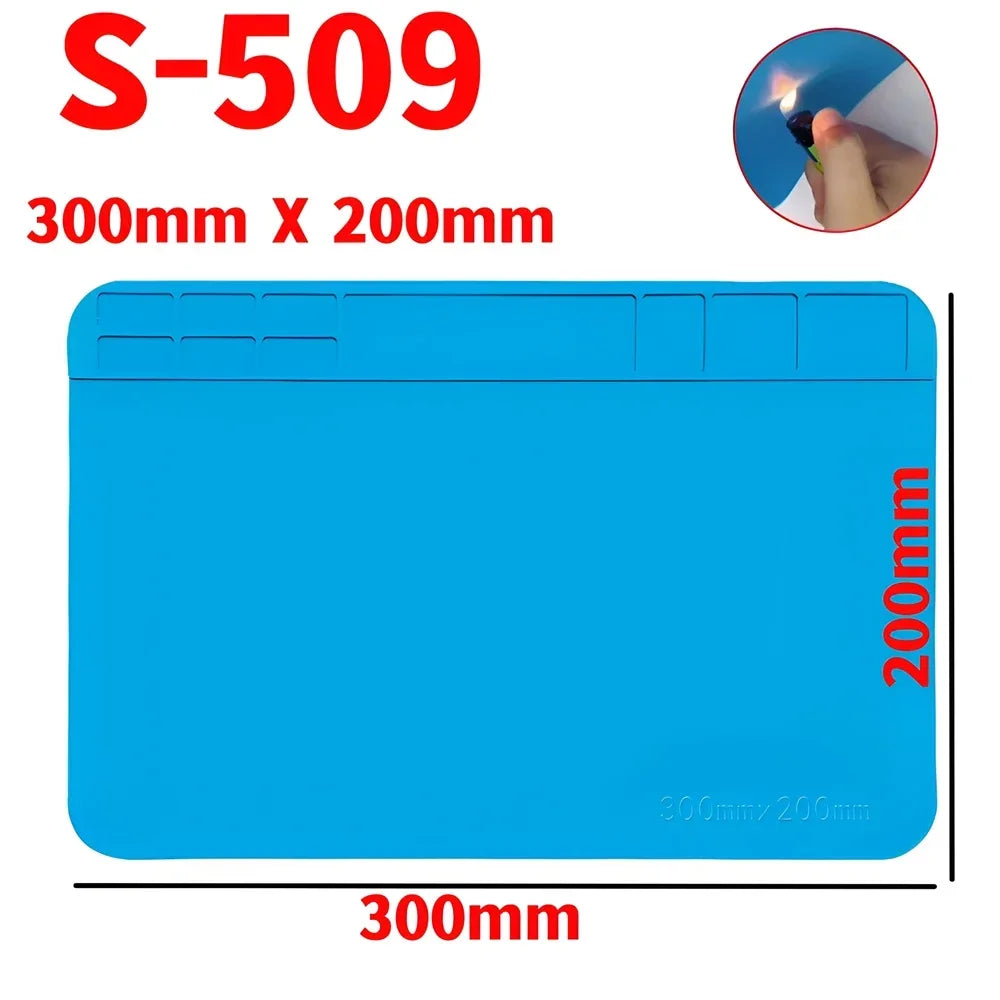 ESD Heat-Resistant Soldering Mat – Magnetic Silicone Work Pad for BGA Repair and Heat Insulation