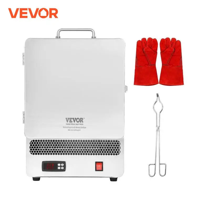 VEVOR 1500W Electric Melting Furnace – Max Temp 2192℉ Stainless Steel for Metal Clay, DIY Metal Tempering & Pottery Glazing