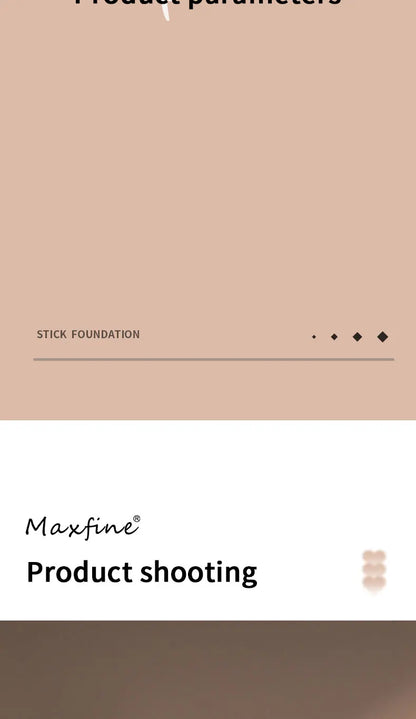 MAXFINE Foundation Stick – Long-Lasting, Blendable Creamy Formula for Shine-Free, Natural Finish – Cruelty-Free