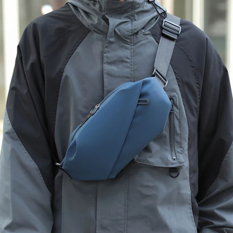 Men’s Minimalist Waterproof Waist Bag - Stylish Crossbody Fanny Pack for Running, Jogging, and Outdoor Sports
