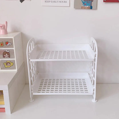 High-Quality Horizontal Desktop Storage Shelf – Simple Multi-Tier Dormitory & Office Organizer – Space-Saving Storage Solution