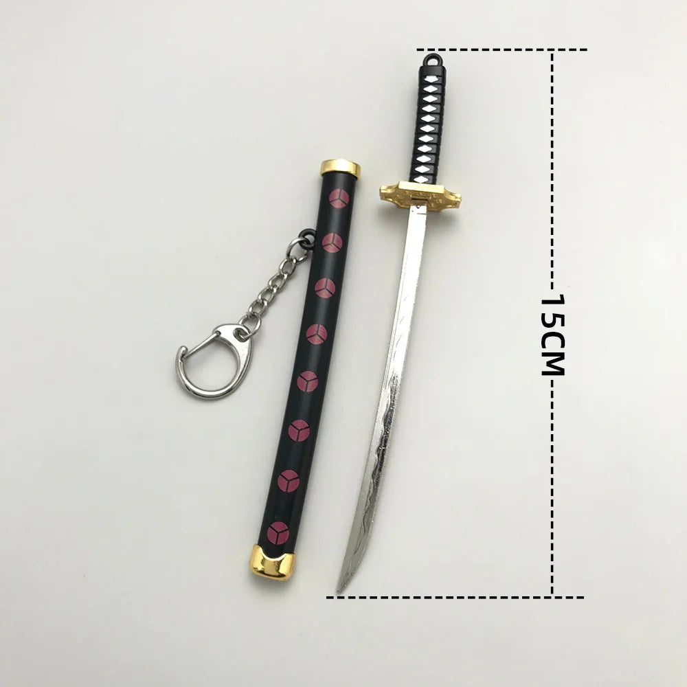 8 Styles Roronoa Zoro Samurai Sword Keychain – Katana Scabbard Keyring for Men & Women, Cosplay Toy Jewelry Gift