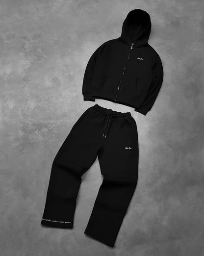Y2K Men’s Streetwear Gothic Tracksuit – Retro Harajuku Hip Hop Oversized Embroidered Clothing Set