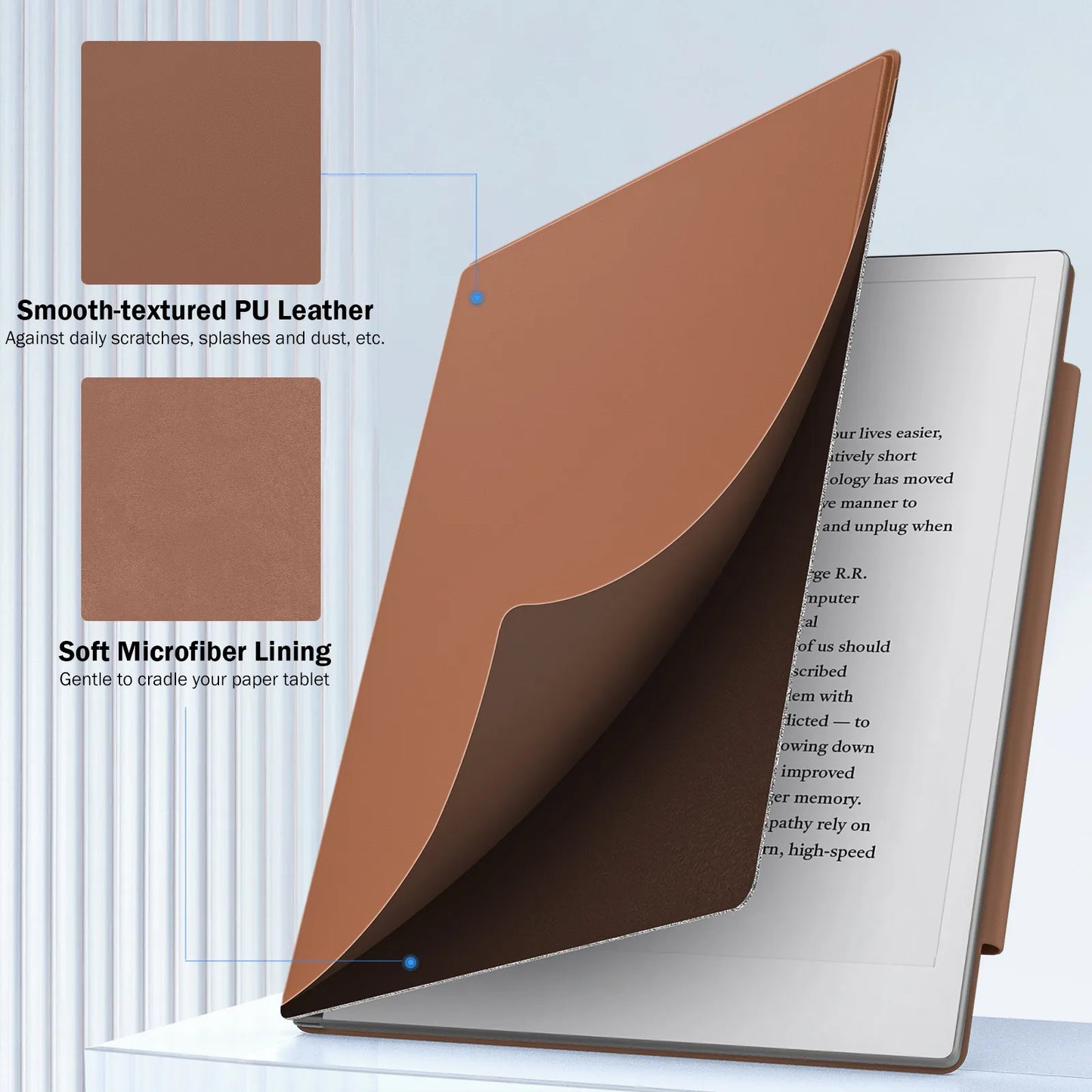 Ultra-Thin Magnetic Case for Remarkable 2 10.3" Tablet: Lightweight Smart Tablet Cover with Wide Pen Protective Clasp - 2020 Release