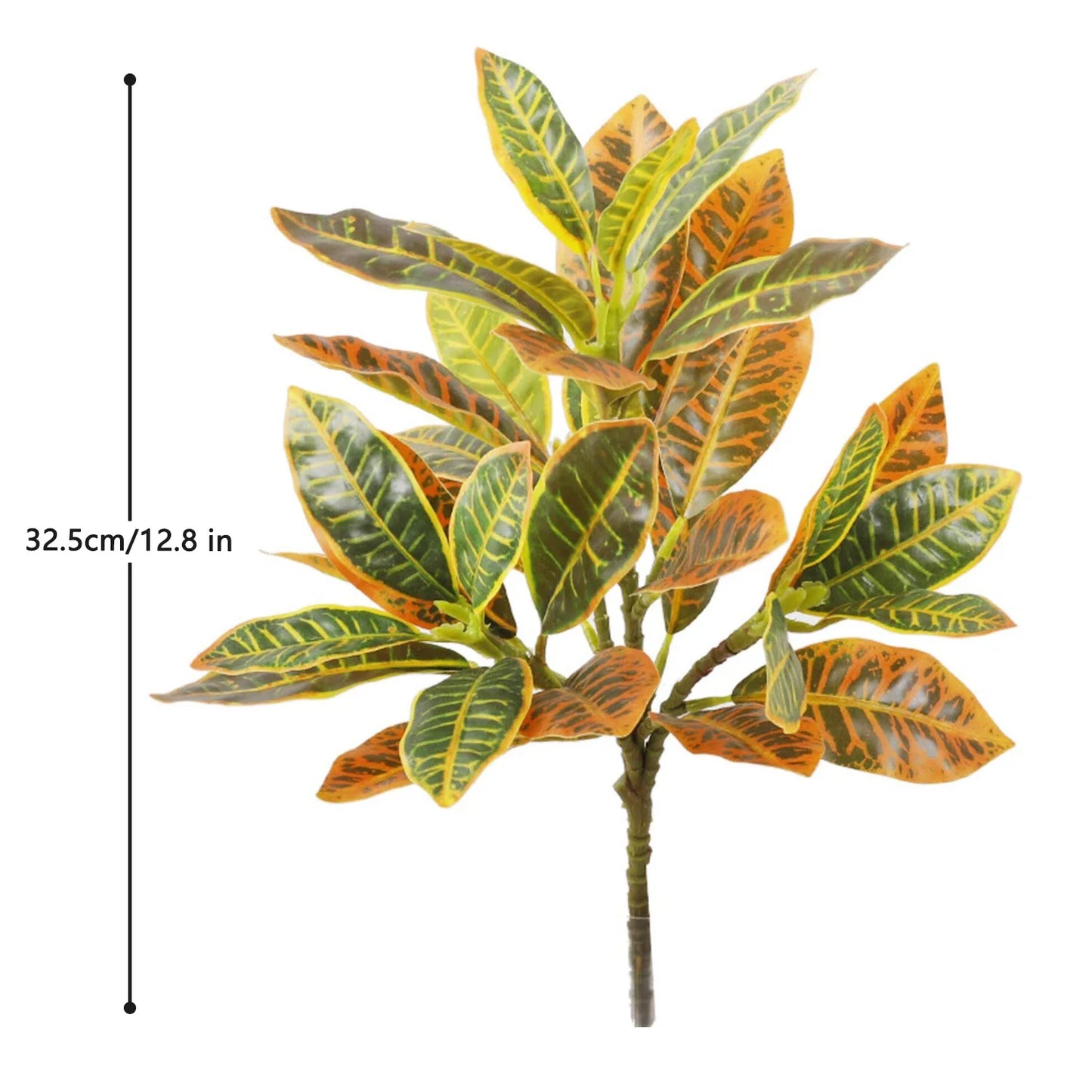 32–120cm Artificial Banyan Tree Branch – Tropical Fake Plant with Red Leaves for Home, Garden & Indoor Decorative Display