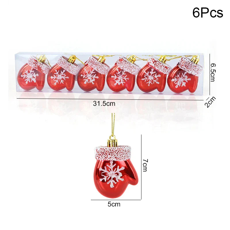 6PCS Christmas Candy Cane & Lollipop Hanging Ornaments – Festive Tree Pendants for Home Holiday Decor