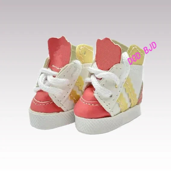 Labubu Doll Sneakers (4x1.8cm) - Shoes for 17cm Macaron Plush, 15cm EXO Cotton, & 1/6 BJD Dolls Accessories