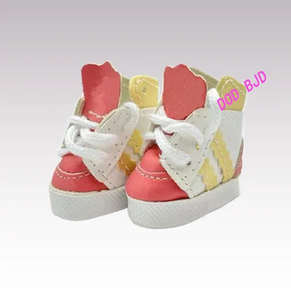 Labubu Doll Sneakers (4x1.8cm) - Shoes for 17cm Macaron Plush, 15cm EXO Cotton, & 1/6 BJD Dolls Accessories
