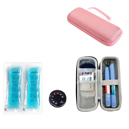 Waterproof Insulin Cooling Bag — Portable EVA Thermal Insulated Cooler with Gel Pen Compartment for Diabetics