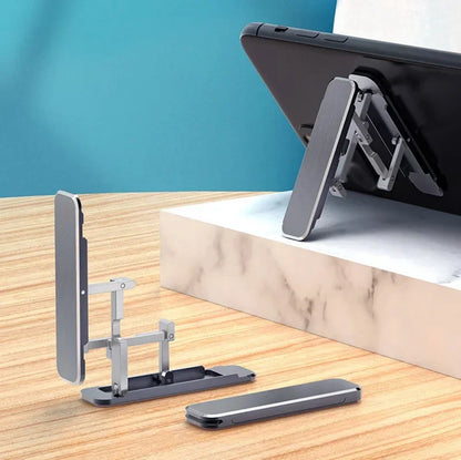 Invisible Folding Mini Metal Phone Holder | Aluminum Alloy Back Stick | Portable Bracket for Universal Mobile Desktop Phone