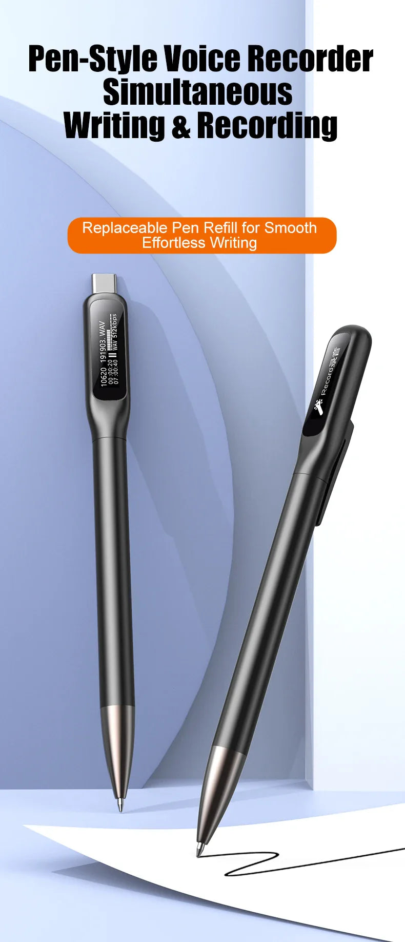 Famue 64GB Professional Meeting Recorder — 360° Omnidirectional, 1536kbps Lossless Audio, 25H Battery, HD Noise Reduction