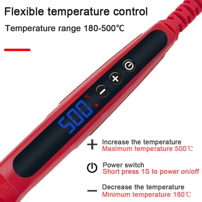 80W Soldering Iron Kit – Adjustable Temperature with LCD, Ceramic Heater, Soldering Tips & Tweezers