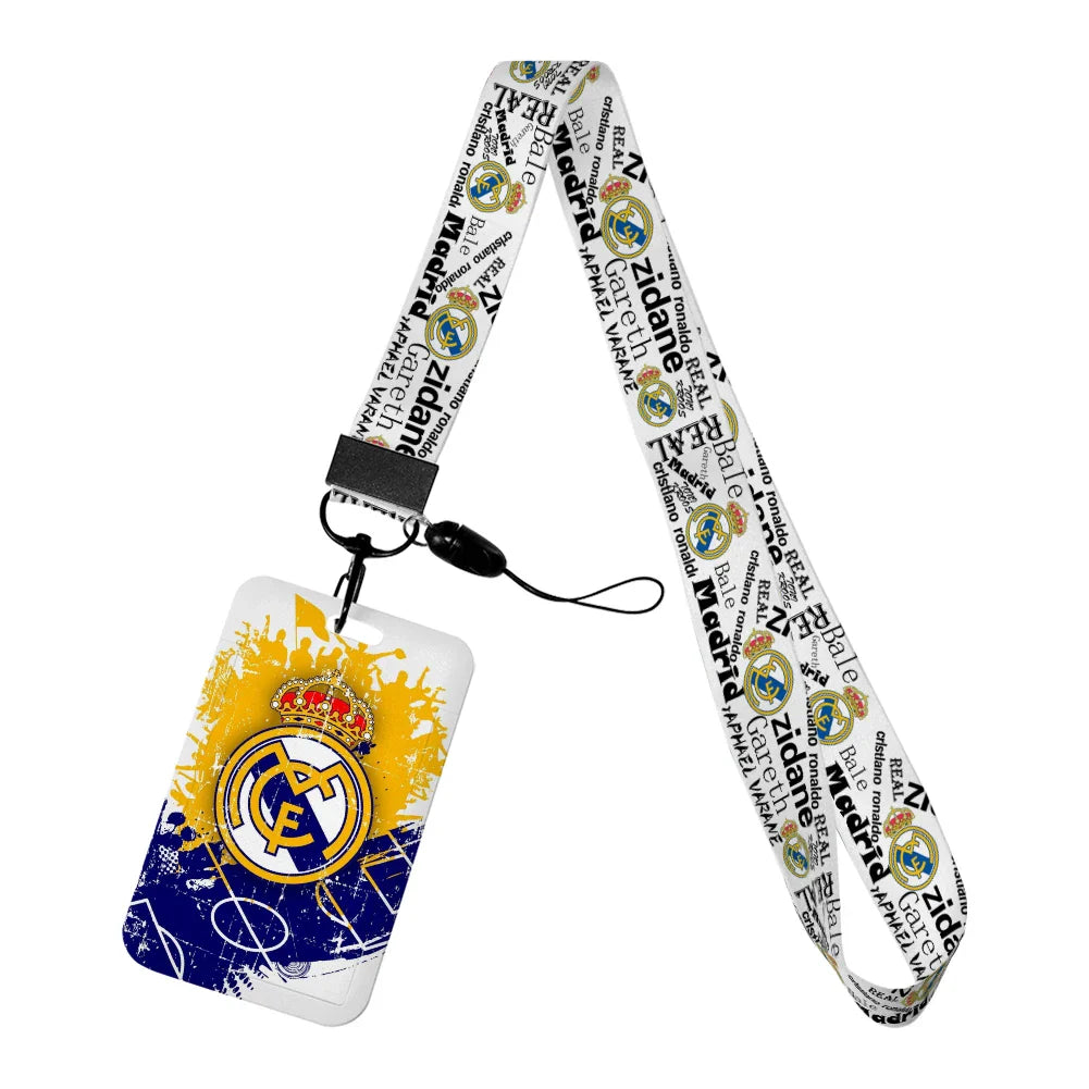 Spanish Football Neck Strap Lanyard – Cartoon Badge Holder ID Card for Kids, Students, Girls & Boys Gift