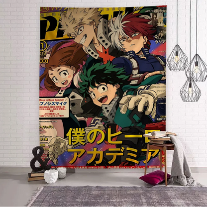 My Hero Academia Anime Tapestry Wall Hanging – Cute Decorative Room Decor for Bedroom, Living Room & Home Interior Styling