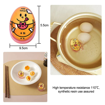 Color-Changing Egg Timer - Eco-Friendly Kitchen Tool for Perfectly Cooked Boiled Eggs