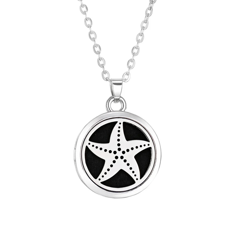 Tree of Life Aromatherapy Necklace – Stainless Steel Essential Oil Diffuser Locket Pendant