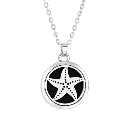 Tree of Life Aromatherapy Necklace – Stainless Steel Essential Oil Diffuser Locket Pendant