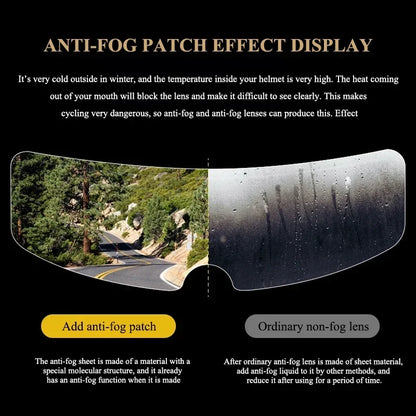 Motorcycle Helmet Mirror Rainproof Film – Anti-Fog Sticker for High Definition Visibility, Universal Motorcycle Accessories
