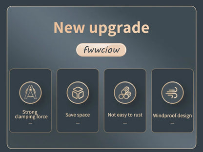 10-Pack Stainless Steel Sock Clips – Windproof Non-Slip Clothes Rack for Drying Socks, Underwear, Towels, and Laundry