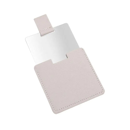 Ultra-Thin Stainless Steel Makeup Mirror - Mini Portable Pocket Hand Cosmetic Mirror & Personalized Beauty Gift