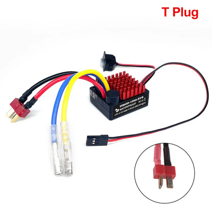 9IMOD 1060 RTR 60A Brushed ESC — Waterproof Electronic Speed Controller 2-3S LiPo with 6V3A BEC for 1/10 Axial SCX10, TRX4, TRX6, D90, HPI