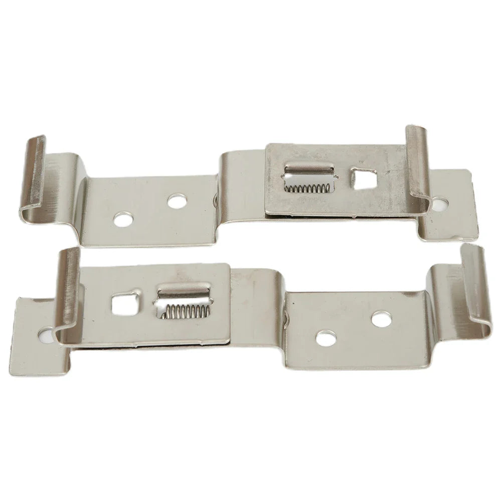 2Pcs Metal Frame Number Plate Clips | Anti-theft Spring Holder for Trucks, Cars, and Trailers | Rectangle Design
