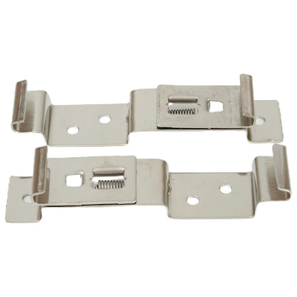 2Pcs Metal Frame Number Plate Clips | Anti-theft Spring Holder for Trucks, Cars, and Trailers | Rectangle Design