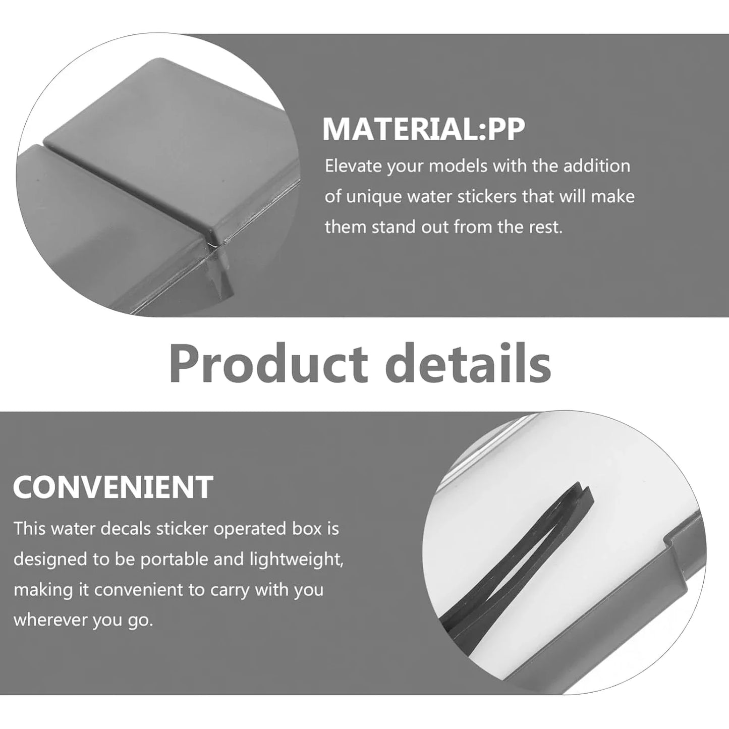 Joystar Model Water Sticker Decal Box – DIY Hobby Model Craft Moisturizing Decal Application Tool Kit