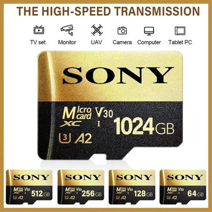 SONY High-Speed 1TB Micro SD Card — Mini MicroSD Memory Card for Xiaomi, Camera & PC (1TB/512GB/256GB/128GB)