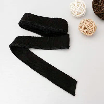 2CM Solid Color Ribbed Mercerized Cotton Knit – Soft T-Neck Short Cuffs with Elastic Edge