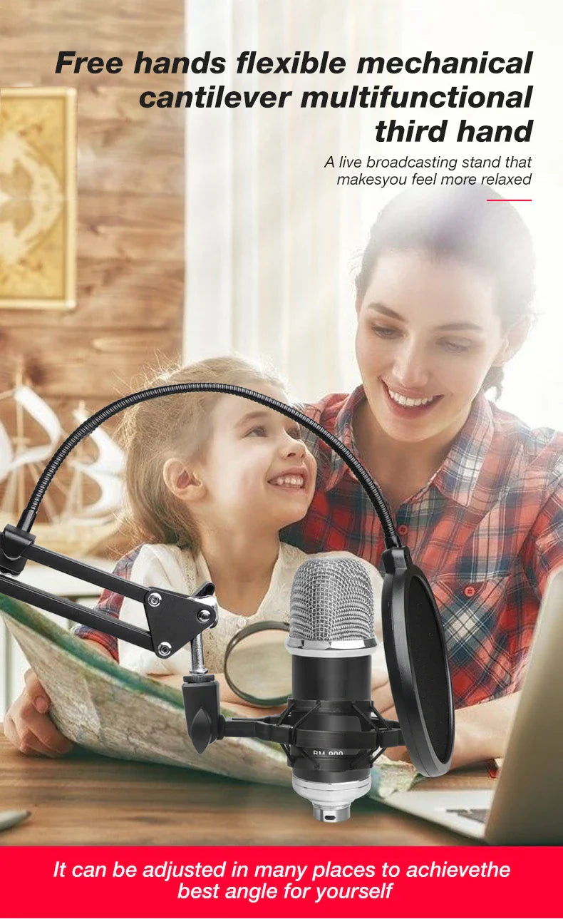 V10XPRO Computer & Mobile Live Stream Microphone Kit – Audio Studio Vocal Recording Equipment