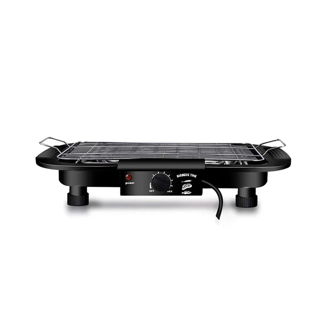 Electric Indoor Smokeless BBQ Pan — Versatile & Durable Grill for Cooking, Black, US Plug