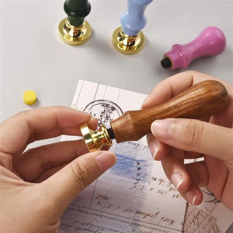 Vintage Copper Wax Seal Stamp – Curlicue Rose for DIY Scrapbooking, Invitations & Envelopes