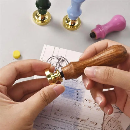 Vintage Copper Wax Seal Stamp – Curlicue Rose for DIY Scrapbooking, Invitations & Envelopes