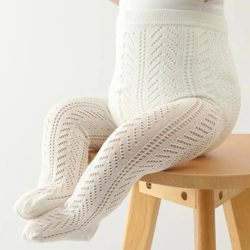 Baby Girls Hollow Out Mesh Tights - Summer Fishnet Stockings, Thin Spain Style Toddler Pantyhose