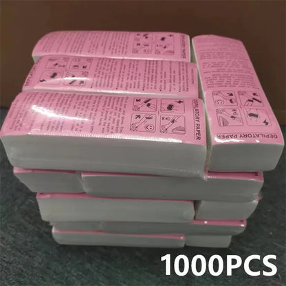 Nonwoven Hair Removal Wax Paper - 100/500/1000pcs Epilator Wax Strips for Body, Leg & Arm - High Quality