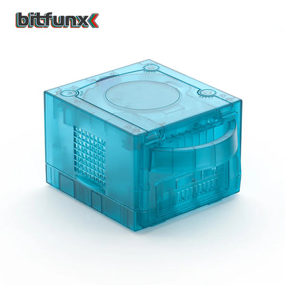 Bitfunx Ice Blue Transparent Replacement Shell for GameCube – Protective Case for NGC GC DOL-001/DOL-101 Console